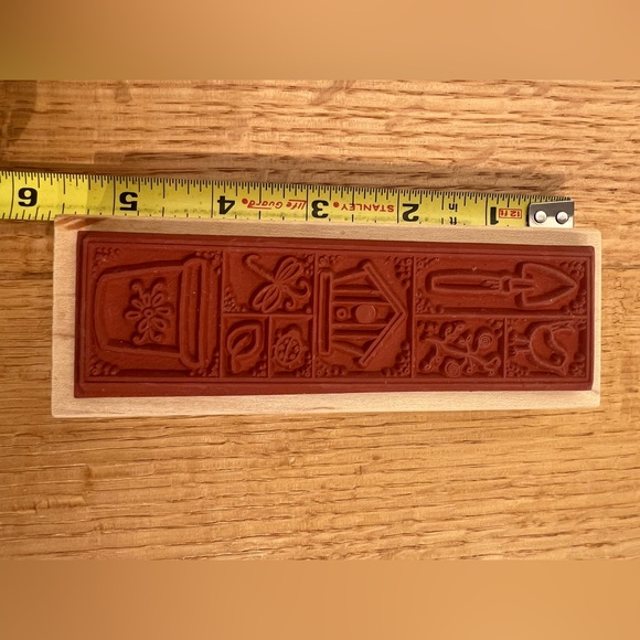 GREAT IMPRESSIONS WM Rubber STAMP Gardening Birdhouse Ladybug Dragonfly H106 - Picture 3 of 6